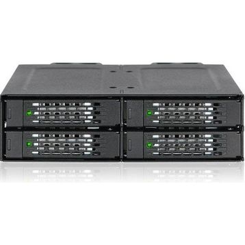 Icy Dock MB699VP-B V3 ToughArmor 4x2.5 inç NVMe U.2 / U.3 SSD PCIE 4 5.25 inç Metal Kasa Sürücü Yuvası