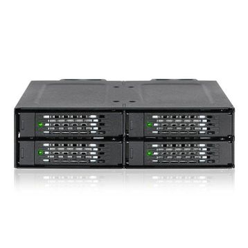 Icy Dock MB699VP-B V3 ToughArmor 4x2.5 inç NVMe U.2 / U.3 SSD PCIE 4 5.25 inç Metal Kasa Sürücü Yuvası