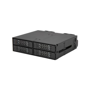 Icy Dock MB699VP-B V3 ToughArmor 4x2.5 inç NVMe U.2 / U.3 SSD PCIE 4 5.25 inç Metal Kasa Sürücü Yuvası