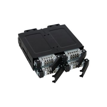 Icy Dock MB699VP-B V3 ToughArmor 4x2.5 inç NVMe U.2 / U.3 SSD PCIE 4 5.25 inç Metal Kasa Sürücü Yuvası