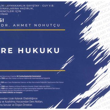 İdare Hukuku 2021 Hocasından Ders Notları - Ahmet Nohutçu - Savaş Yayınevi