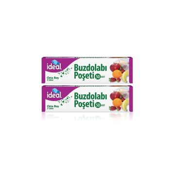 İdeal 50'li 24x33 cm Orta Boy Buzdolabı Poşeti (2 adet)