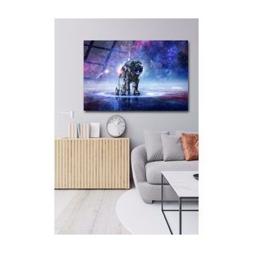 İdeal Glass Art Astronot Cam Tablo