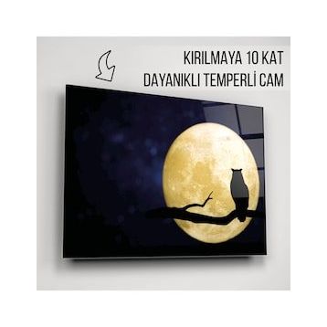 İdeal Glass Art Ay Cam Tablo
