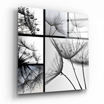 İdeal Glass Art Çiçek Cam Tablo