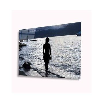 İdeal Glass Art Deniz ve Kadın 4 mm Dayanıklı Temperli Cam Tablo