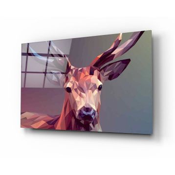 İdeal Glass Art Geyik Cam Tablo