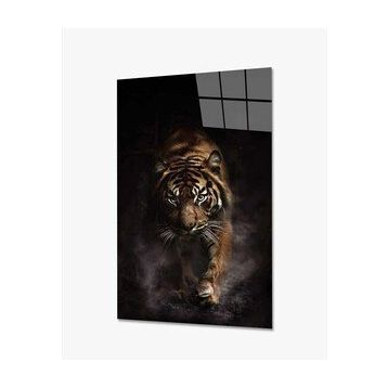 İdeal Glass Art Kaplan 4 mm Dayanıklı Temperli Cam Tablo