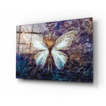 İdeal Glass Art Kelebek Cam Tablo