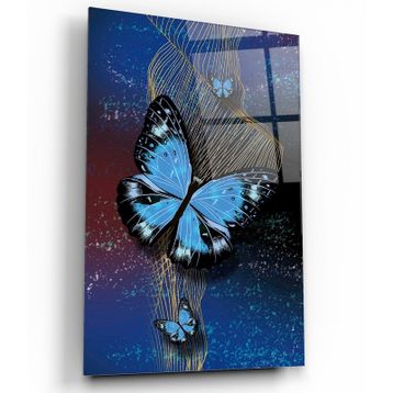 İdeal Glass Art Kelebek Cam Tablo