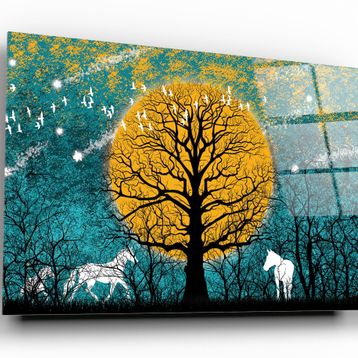 İdeal Glass Art Orman Cam Tablo