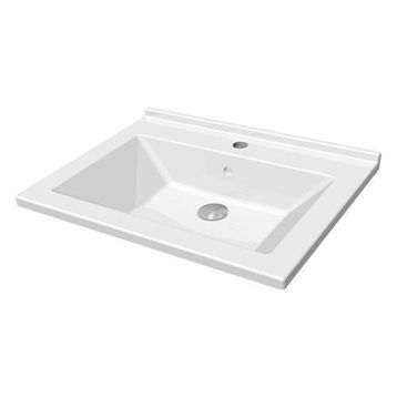 İdevit 60 cm Merkür Dolap Uyumlu 25 mm İnce Bantlı Lavabo