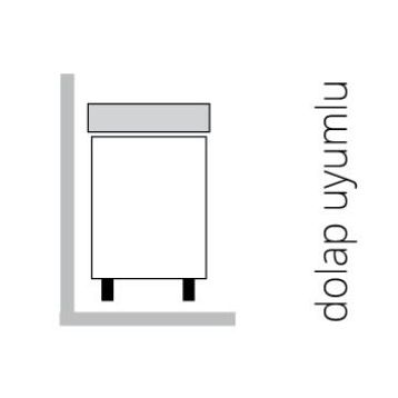 İdevit Vega 85 cm Hİlton Dolap Uyumlu Etejerli Lavabo