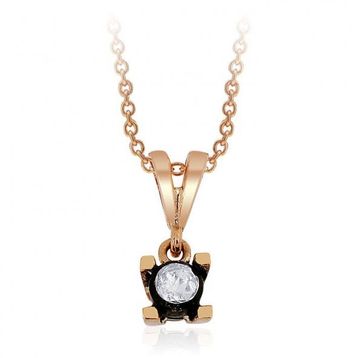 İf Pırlanta 0.08 ct Elmas Tektaş Kolye,