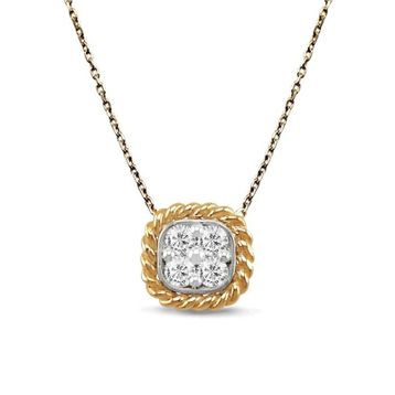 İf Pırlanta 0.26 ct Baget Pırlanta Kolye