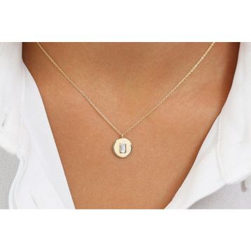 İf Pırlanta 0.45 ct Pırlanta Baget Kolye