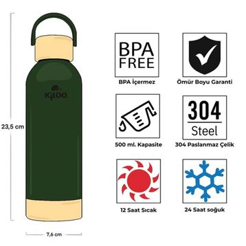 Igloo 205694 Hydrate Pro 500 ml Yeşil Termos