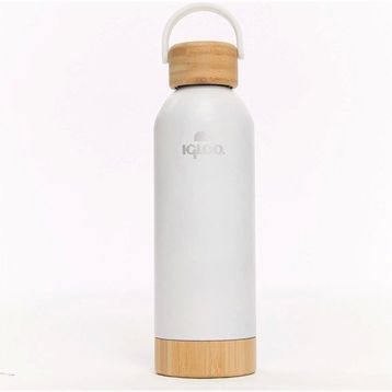 Igloo Hydrate Pro 500 ml Beyaz Bambu Taban ve Kapaklı Çelik Termos