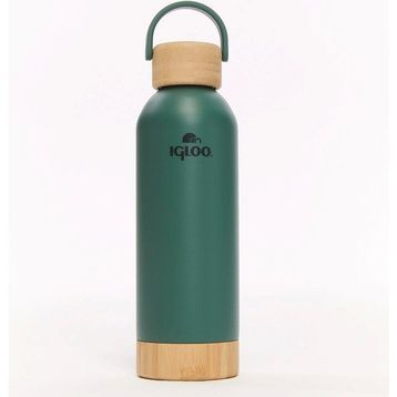 Igloo Hydrate Pro 500 ml Yeşil Bambu Taban ve Kapaklı Çelik Termos