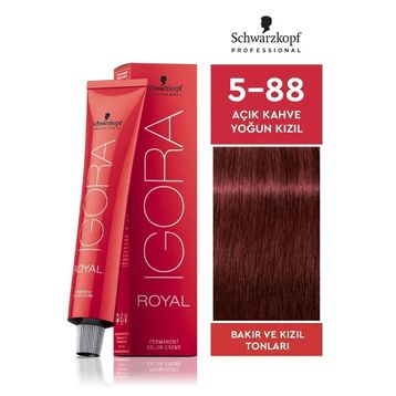 Igora Royal 5-88 Açık Kahve Yoğun Kızıl x3 Saç Boyası + 1 L Oksidan