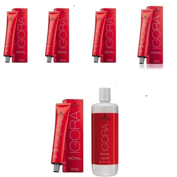 Igora Royal 6-1 Koyu Kumral-Sandre 5 Adet Saç Boyası + 1 lt Oksidan