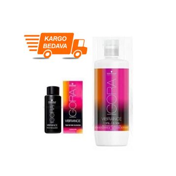 Igora Vibrance 6-12 Koyu Kumral Sandre Küllü 5 Adet Saç Boyası+1 lt Oksidan
