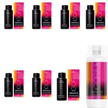 Igora Vibrance 7-65 Kumral Çikolata Altın x7 Saç Boyası + 1 L Oksidan