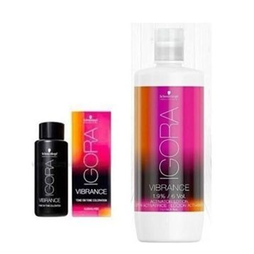 Igora Vibrance 9.5-49 Bej Viyole Tonlayıcı 6 Adet Saç Boyası+1 lt Oksidan