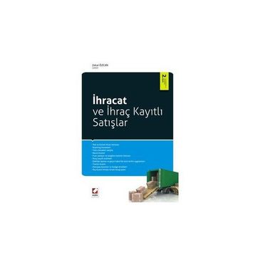 İHRACAT VE İHRAÇ KAYITLI SATIŞLAR - ZEKAI ÖZCAN