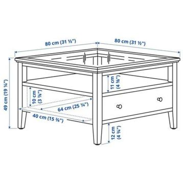 IKEA 10500002 Koyu Kahve Orta Sehpa