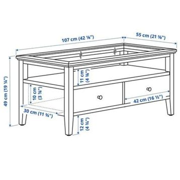 IKEA 20487873 Beyaz Orta Sehpa