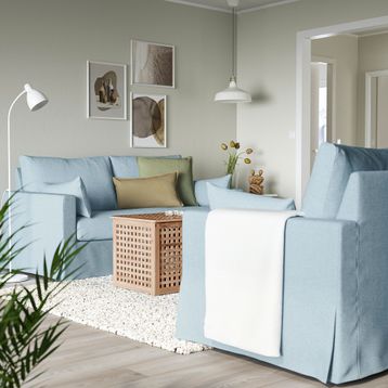 IKEA 29489622 2'li Soluk Mavi Kanepe