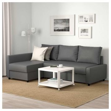IKEA 39216754 Friheten Skiftebo Koyu Gri Bazalı Yataklı Köşe Kanepe