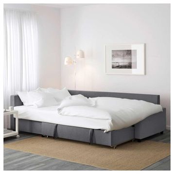 IKEA 39216754 Friheten Skiftebo Koyu Gri Bazalı Yataklı Köşe Kanepe