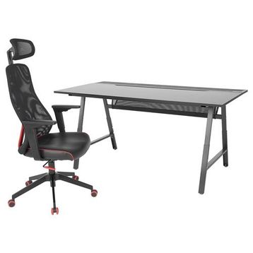 IKEA 39440772 Siyah Utespelare Matchspel Siyah Oyuncu Masası ve Sandalyesi