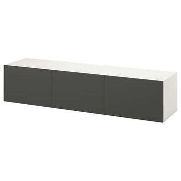 IKEA 39575025 Beyaz Koyu Gri Tv Sehpası