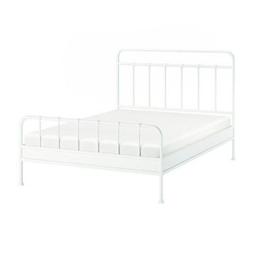 IKEA 49563376 Çift Kişilik Beyaz Karyola