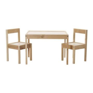 IKEA 501.784.11 Beyaz Çam Latt Çocuk Masa Sandalye Seti