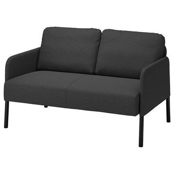 IKEA 50489012 Glostad Knisa Koyu Gri 2'li Kanepe