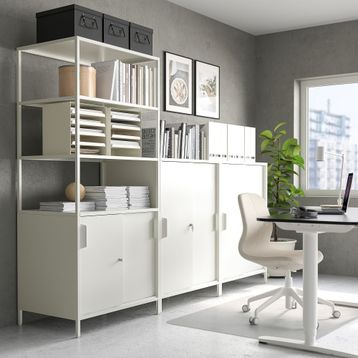 IKEA 59429660 Beyaz Ofis Dolabı