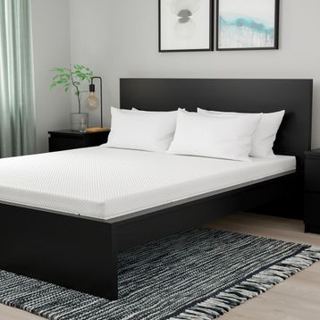 IKEA 60481478 Çift Kişilik Beyaz Yatak