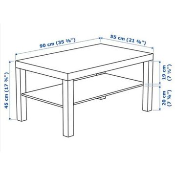 IKEA 90449905 Beyaz Orta Sehpa