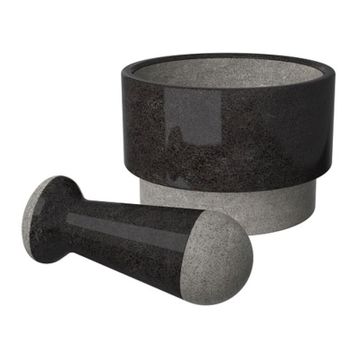 IKEA Adelsten Siyah Mermer 14 cm Havan Ve Tokmağı