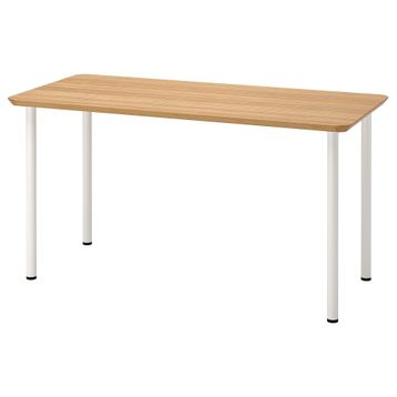 IKEA Anfallare/Adils Bambu Beyaz 140x65 cm Çalışma Masası