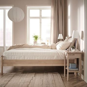 IKEA Anneland 160x200 CM Beyaz Çift Kişilik Yatak