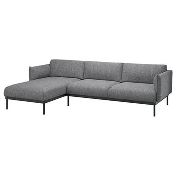 IKEA Applaryd Lejde Gri Siyah 2'li Kanepe