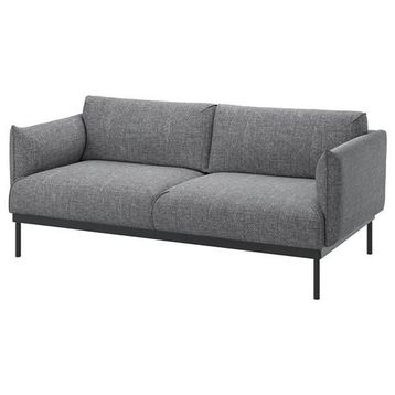 IKEA Applaryd Lejde Gri Siyah 2'li Kanepe