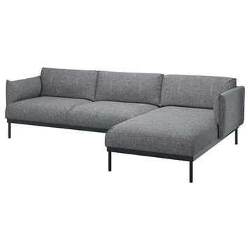 IKEA Applaryd Lejde Gri Siyah 2'li Kanepe