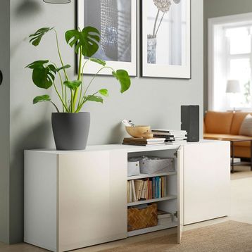 IKEA Besta 180x42x64 CM Venge Parlak Cila Bej Duvar Dolabı