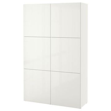 IKEA Besta 19057529 Parlak Cila Beyaz Dolap